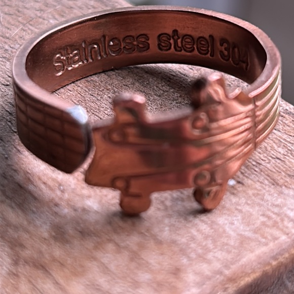Stainless steel 304 guitar ring made from spoon aprox 13.5” - Picture 5 of 8